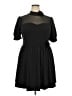 Unbranded Solid Black Casual Dress Size XXL - photo 1