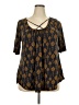 West Kei Gold Short Sleeve Blouse Size XXL - photo 1