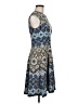 Adorne Print Blue Cocktail Dress Size 8 - photo 4