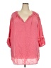 Torrid Pink 3/4 Sleeve Blouse Size 2X Plus (2) - photo 1