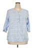 Cj Banks Blue 3/4 Sleeve Blouse Size 2X - photo 1