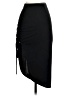 Open Edit Solid Black Casual Skirt Size XXS - photo 2