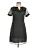 Sud Express Polka Dots Gray Casual Dress Size S - photo 1