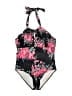 B2Prity Floral Black One Piece Swimsuit Size L - photo 1