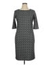 Tacera Polka Dots Gray Casual Dress Size XL - photo 1