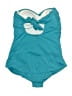 Jantzen Solid Teal One Piece Swimsuit Size 12 - photo 2