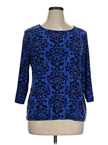 JM Collection 3/4 Sleeve Top (view 1)