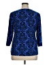 JM Collection Blue 3/4 Sleeve Top Size XL - photo 2