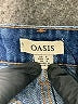 oasis 100% Cotton Blue Denim Skirt Size 4 - photo 4