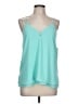 Cooper & Ella 100% Polyester Teal Sleeveless Blouse Size L - photo 1