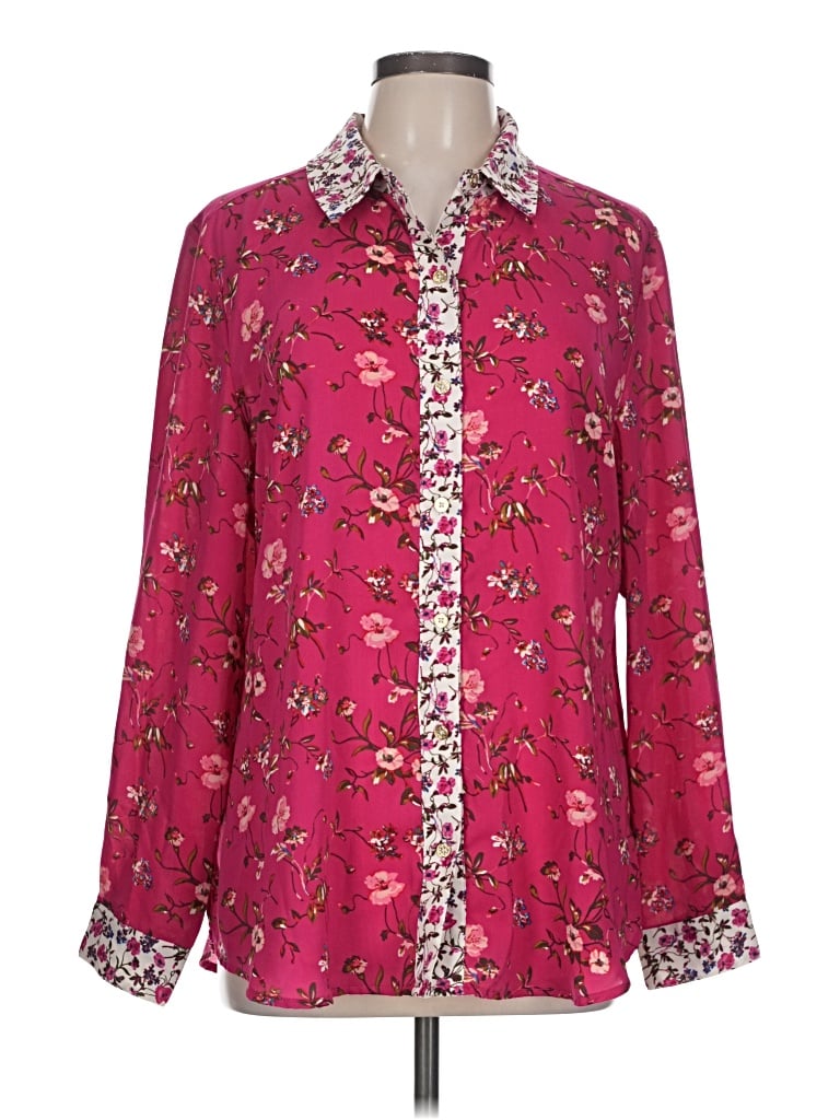 Pre-owned C. Wonder Long Sleeve Blouse In Pink