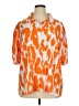 Assorted Brands Animal Print Orange Short Sleeve Blouse Size XL - photo 1