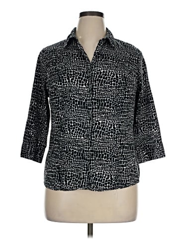 Apt. 9 3/4 Sleeve Button-Down Shirt (view 1)