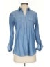 Express Outlet Blue Long Sleeve Blouse Size XS - photo 1