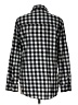 Per Se Checkered-gingham Black Long Sleeve Button-Down Shirt Size L - photo 2