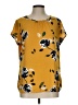 Van Heusen 100% Polyester Yellow Short Sleeve Blouse Size L - photo 1