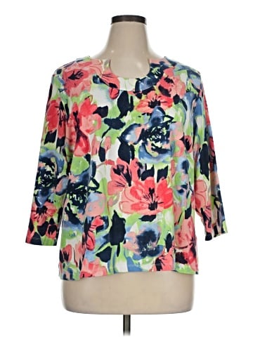 Hearts of Palm Woman 3/4 Sleeve Blouse (view 1)