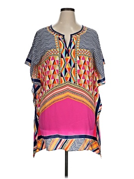 Trina Turk Short Sleeve Silk Top