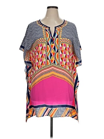 Trina Turk Short Sleeve Silk Top (view 1)