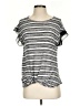 Assorted Brands Stripes Gray Short Sleeve T-Shirt Size S - photo 1