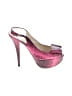 Stuart Weitzman Graphic Pink Heels Size 8 - photo 1