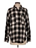 Dynamite Plaid Gray Long Sleeve Button-Down Shirt Size M - photo 1
