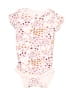 Gerber Floral Pink Short Sleeve Onesie Size 0-3 mo - photo 1
