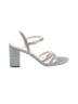 Stuart Weitzman 100% Leather Silver Sandals Size 8 1/2 - photo 1