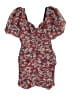 Zara 100% Polyester Floral Red Cocktail Dress Size XS - photo 1