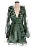 Hutch 100% Polyester Houndstooth Green Cocktail Dress Size S - photo 1