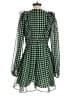 Hutch 100% Polyester Houndstooth Green Cocktail Dress Size S - photo 2