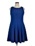 Danny And Nicole Solid Blue Cocktail Dress Size 14 - photo 1