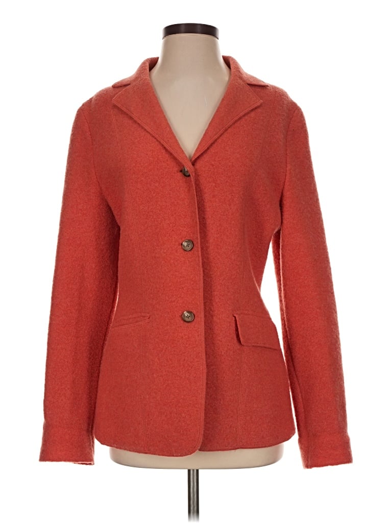 Pre-owned Lands' End Blazer Jacket In Orange