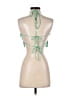 Princess Polly 100% Polyester Green Teal Halter Top Size 0 - photo 2