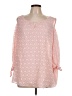 Roz & Ali 100% Polyester Pink 3/4 Sleeve Blouse Size XL - photo 1