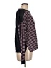Wrap 100% Linen Stripes Purple Pullover Sweater Size L - photo 4