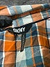DKNY 100% Cotton Plaid Orange Short Sleeve Button-Down Shirt Size S (kids) - photo 3