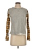 LEON & HARPER 100% Cotton Plaid Gray Pullover Sweater Size S - photo 1