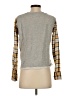 LEON & HARPER 100% Cotton Plaid Gray Pullover Sweater Size S - photo 2