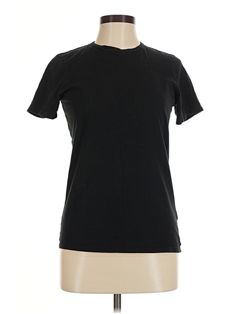 Pre-owned Everlane Short Sleeve Turtleneck In Black