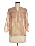 Apt. 9 100% Polyester Metallic Tan 3/4 Sleeve Blouse Size M (petite) - photo 1