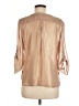 Apt. 9 100% Polyester Metallic Tan 3/4 Sleeve Blouse Size M (petite) - photo 2