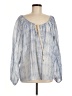 ONE X ONETEASPOON Blue Long Sleeve Blouse Size M - photo 1
