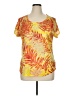 Gloria Vanderbilt Yellow Short Sleeve Top Size XL - photo 1