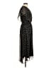 DKNY 100% Polyester Polka Dots Black Cocktail Dress Size 8 - photo 4