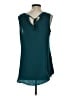 CAbi 100% Polyester Teal Sleeveless Blouse Size S - photo 2