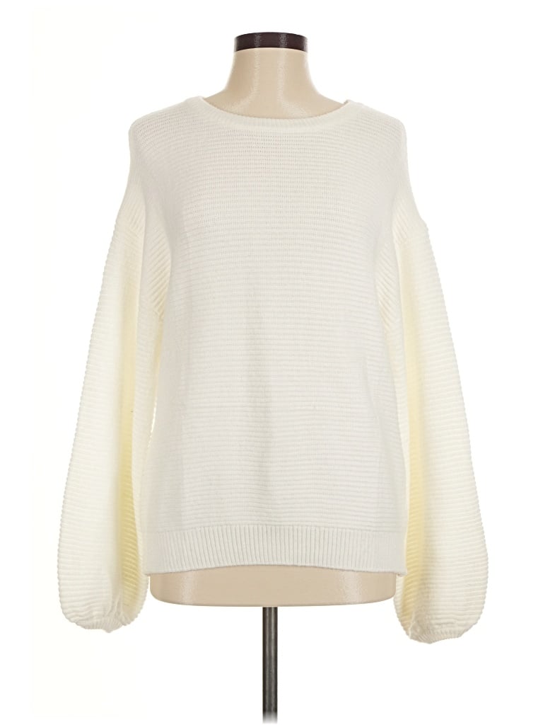Pre-owned Zaful Pullover Sweater In Ivory