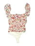 Astr 100% Polyester Floral Ivory One Piece Swimsuit Size S - photo 2
