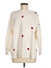 H&M 100% Cotton Hearts Ivory Pullover Sweater Size M - photo 1