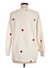 H&M 100% Cotton Hearts Ivory Pullover Sweater Size M - photo 2